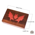 Boite à dés originale en bois, style tête de dragon