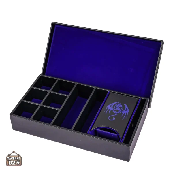 Accessoire de jeu : boîte à dés décorée dragon