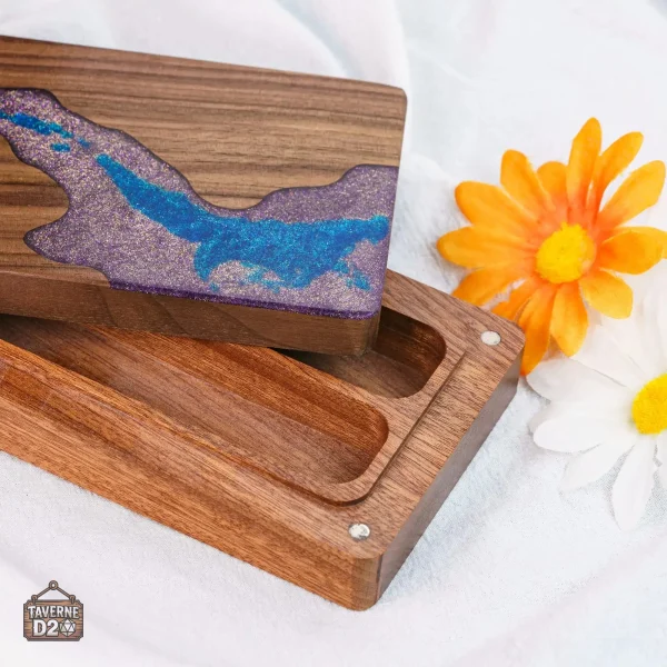Boîte à dés en bois pour jeux de société