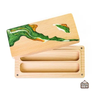 Boîte à dés élégante en bois naturel