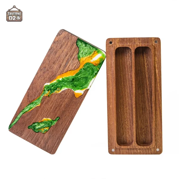Boîte à dés en bois avec design unique