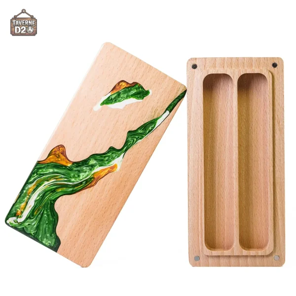 Boîte à dés Rivière de Mana en bois