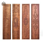 Boîte à dés en bois avec gravure élégante