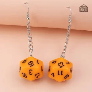Boucles d'oreille D20 colorées pour un style unique