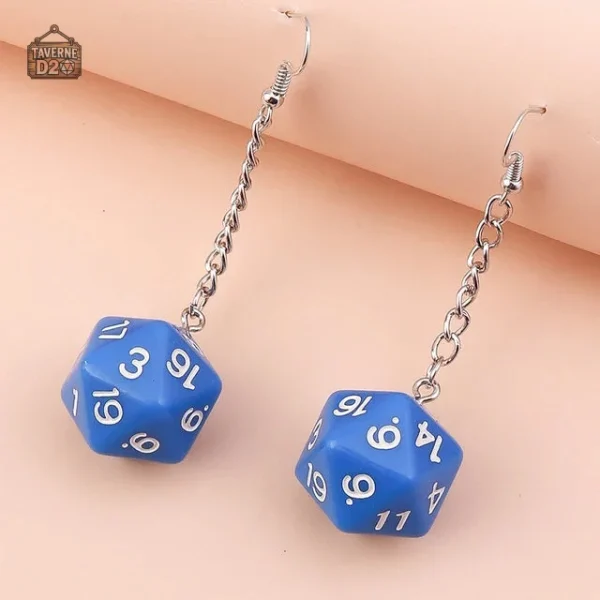 Accessoire D20, boucles d'oreille fun et tendance