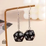 Boucles d'oreille D20, un cadeau parfait pour les gamers