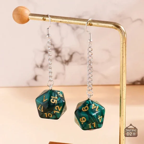 Boucles d'oreille D20, l'accessoire idéal pour compléter une tenue