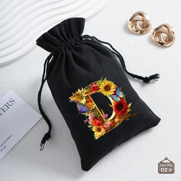 Bourse à dés tendance avec motifs floraux