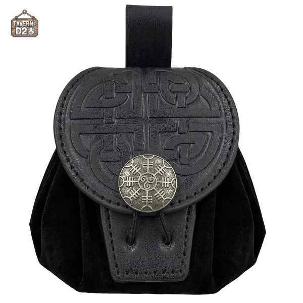 Accessoire de jeu : bourse à dés en cuir