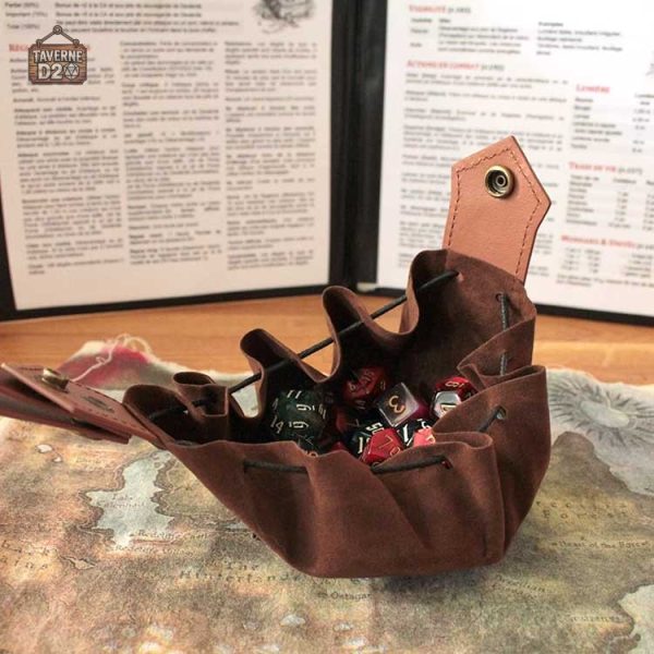 Accessoire de jeu pour dés en cuir celtique