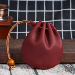 Bourse à dés en cuir authentique, élégante et pratique