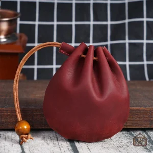 Bourse à dés en cuir authentique, élégante et pratique