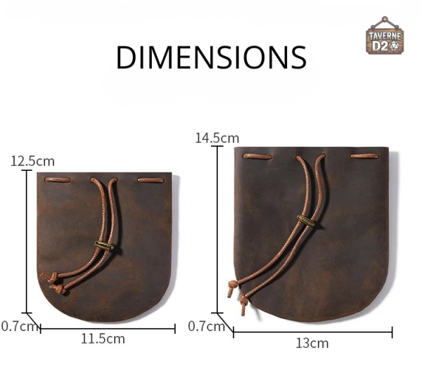Bourse à dés médiévale en cuir