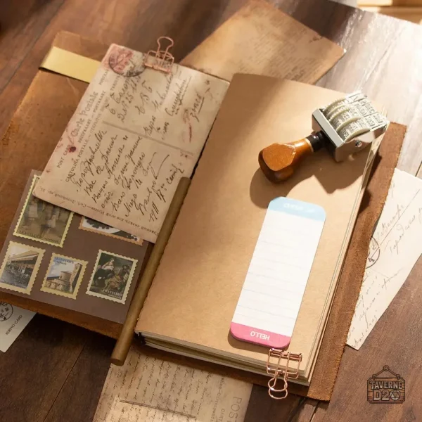 Accessoire de voyage en cuir pour notes et souvenirs