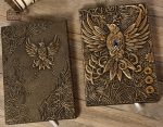 Design unique du carnet inspiré par le phénix
