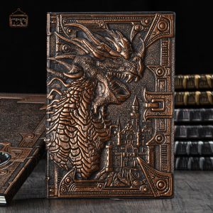 Design unique de dragon sur la couverture du carnet