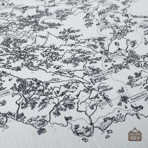 Carte artistique de l'île D'alennka, décoration originale