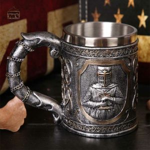 Chope Chevalier Médiéval en métal décoratif