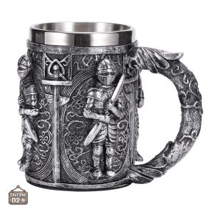 Chope en métal inspirée du Moyen Âge