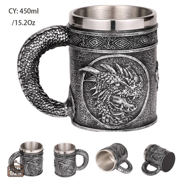 Chope à bière style dragon