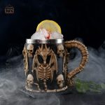 Chope Dragon Squelette en céramique décorative