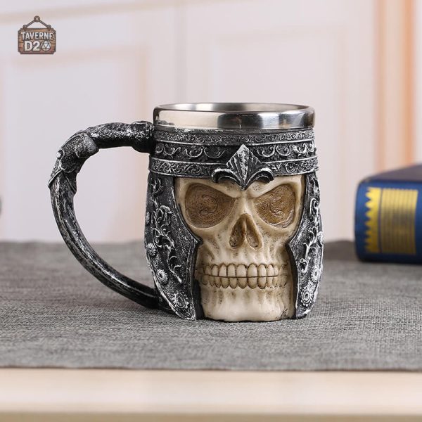 Chope à bière avec design squelettique
