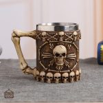 Chope décorative, motif de squelette