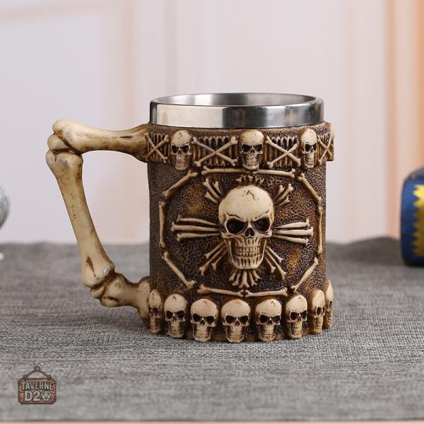 Chope décorative, motif de squelette