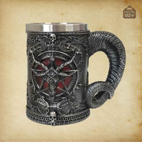 Verre de démon avec motif Baphomet unique