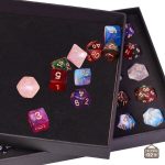 Sets de Dés colorés pour JDR dans un élégant coffret
