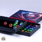 Accessoires de jeu : 5 Sets de Dés et Piste à Dés