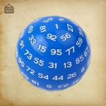 Dé de JDR à 100 faces en résine pour jeux de rôle