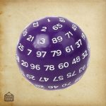 Dés en résine : dé polyédrique à 100 faces