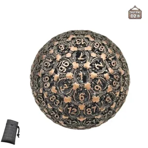 D100 en métal, design creux, style astral
