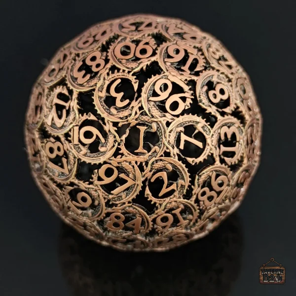 Dé de jeu D100 design draconique