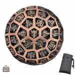D100 en métal, design dragon creux unique