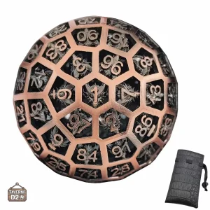 D100 en métal, design dragon creux unique