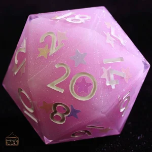 D20 Étoiles Pastel - Lot de dés colorés pour jeux de rôle