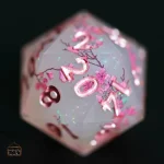 D20 Fleur - Dé à 20 faces avec motif floral