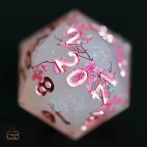 D20 Fleur - Dé à 20 faces avec motif floral