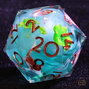 Lot de dés D20 Fleur de Lotus dans un élégant design