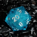 D20 design galaxie avec effet liquide