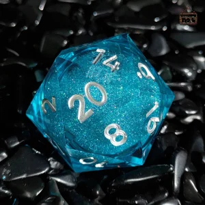 D20 design galaxie avec effet liquide