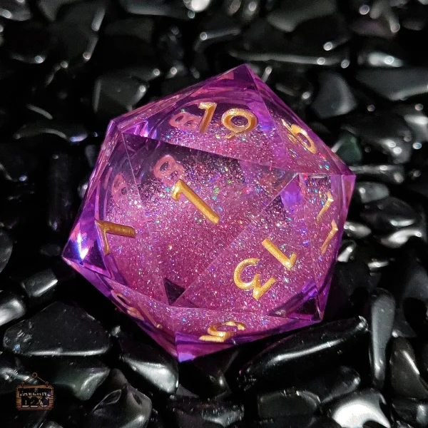 D20 cosmique à effet liquide vibrant