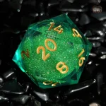Dé polyédrique D20 en motif galaxie