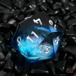 Dé D20 galaxie coloré et translucide