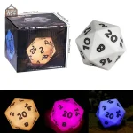 D20 lumineux, idéal pour les collectionneurs de dés originaux