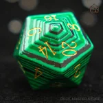 D20 en malachite verte