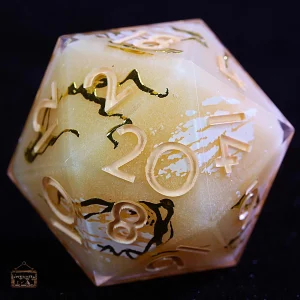 D20 Marbre d’Or - Lot de dés polyédriques