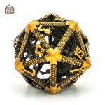 D20 en métal pour jeux de rôle Donjons & Dragons